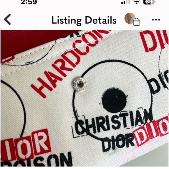 Extremely RARE DIOR (Saddle) Hardcore Canvas Red Leather Large Wallet - Picture 3 of 3